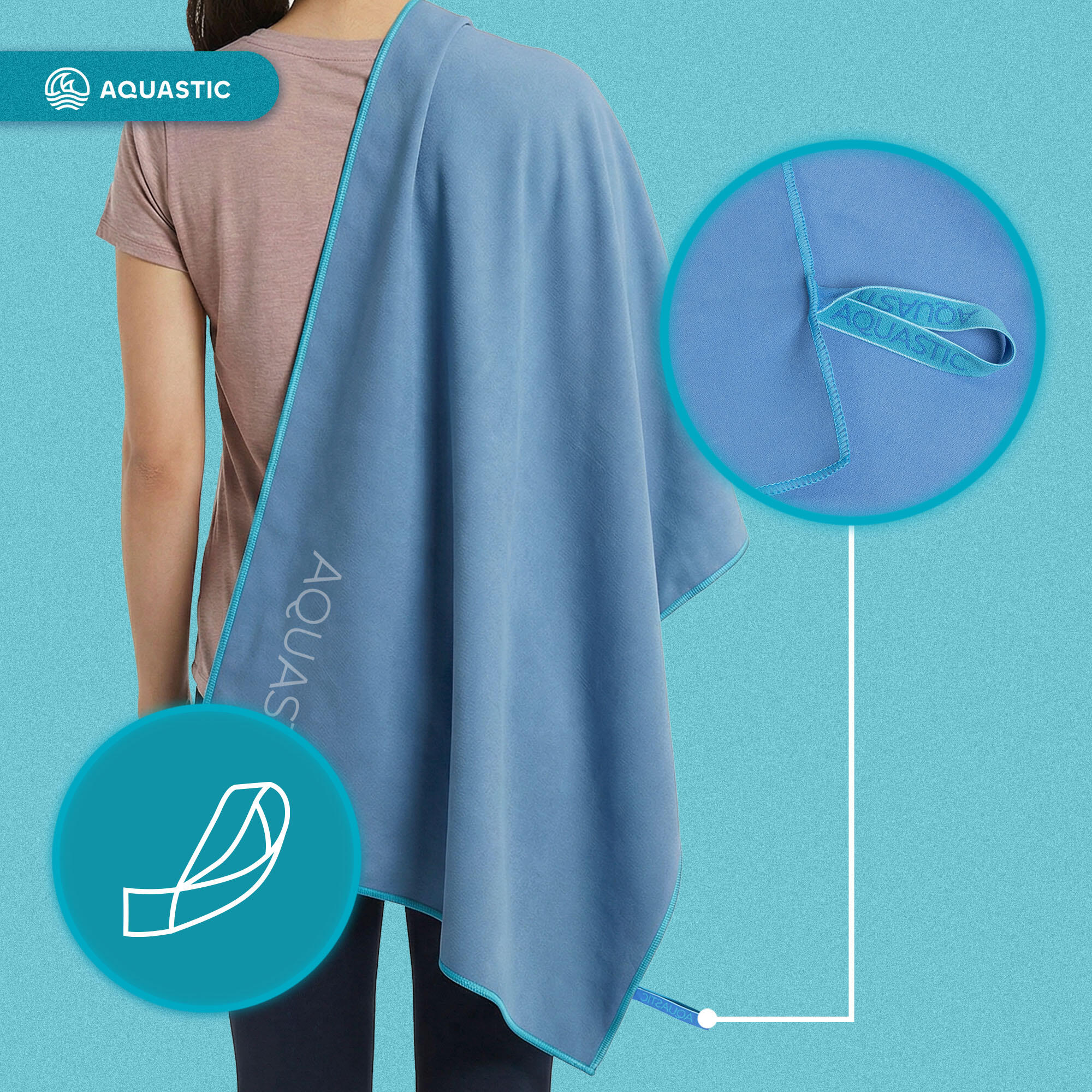 Serviette à séchage rapide AQUASTIC Havelu 5/7