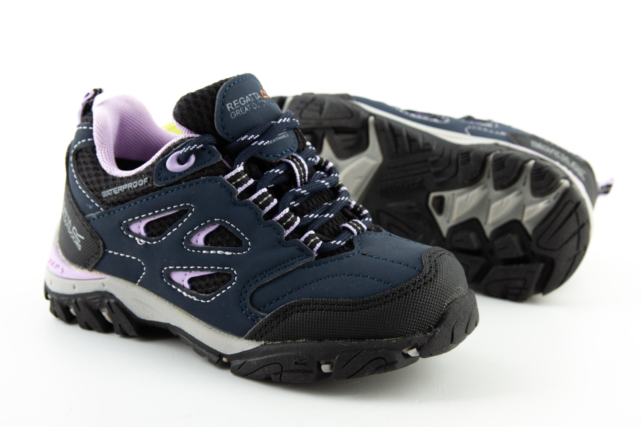 Bottes de trekking Regatta Holcombe pour enfants, imperméables et basses 6/7