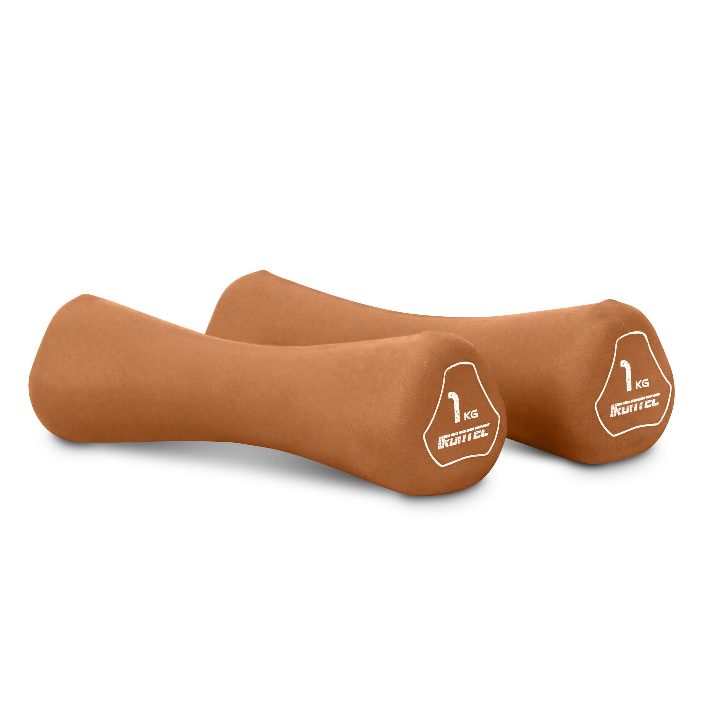 Neoprene Dumbbell 1KG x 2 Chocolate - IRONTEC