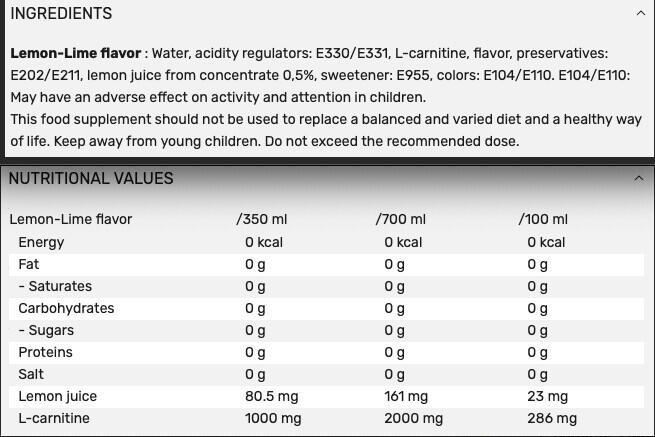 Boissons à la L-Carnitine - L-Carnitine 2000 - Citron Citron Vert 3/5