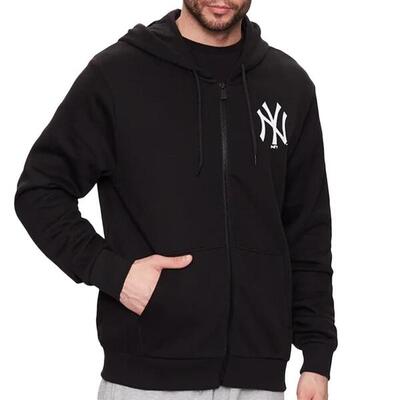 Sweatshirts new era league essntls fz hoody neyyan blkwhi volwassenen