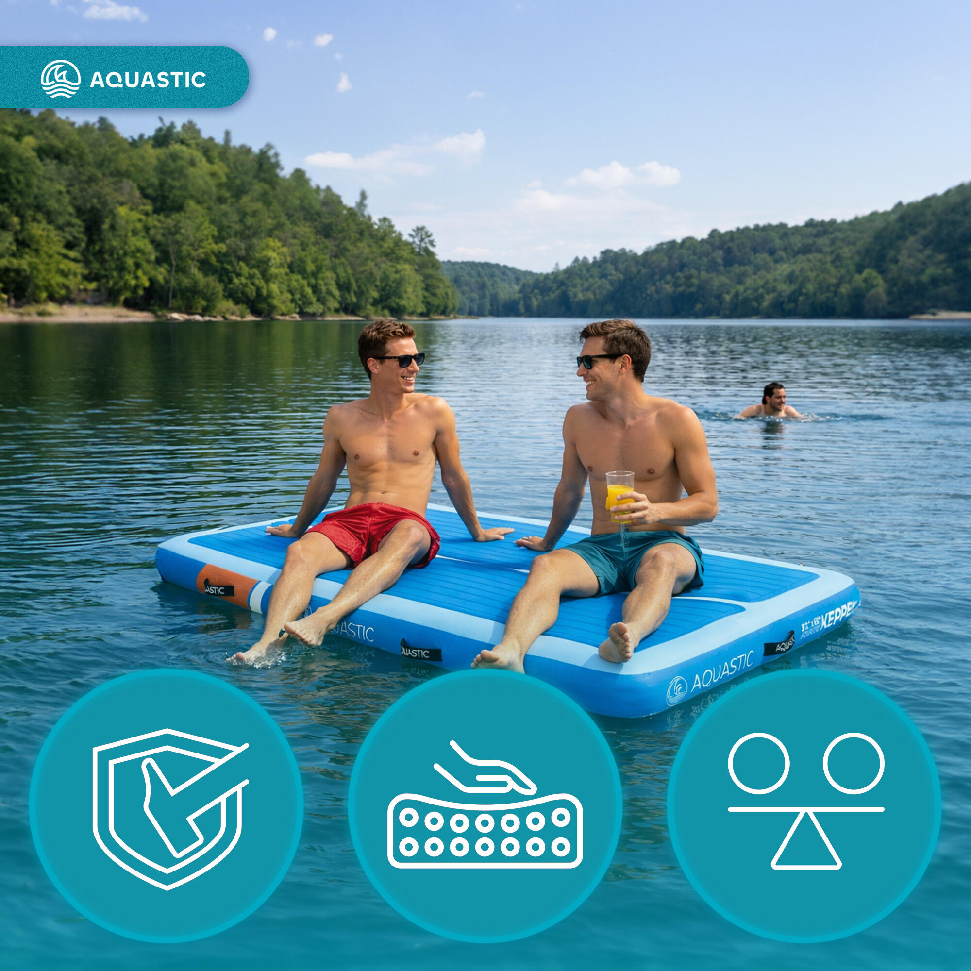Platforma dmuchana AQUASTIC KEPPEL 8'2" wszechstronna, stabilna i komfortowa 4/7