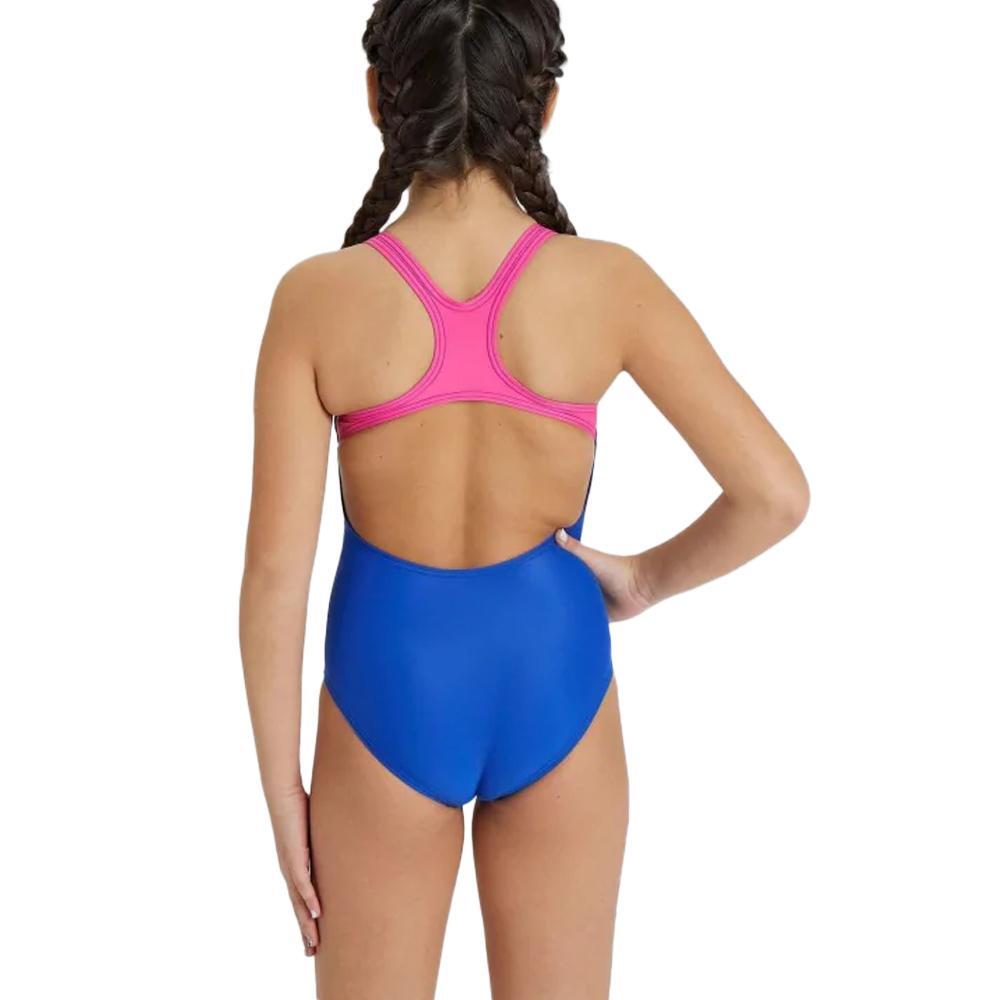 Arena Pro Placement meisjes badpak blauw/groen 2/4