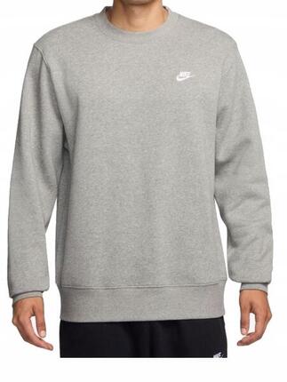 Bluza Męska Nike Sportowa Bez Kaptura Szara Bawełniana