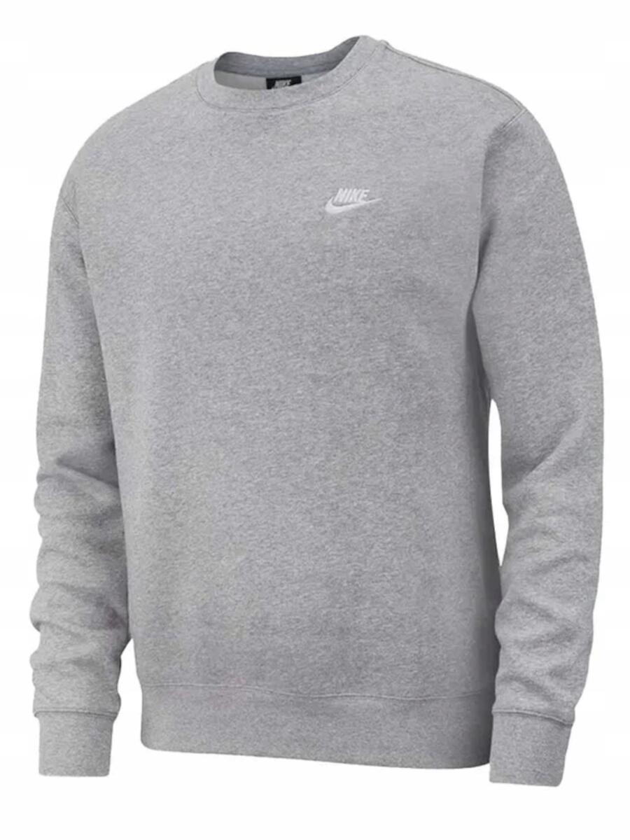 Bluza Męska Nike Sportowa Bez Kaptura Szara Bawełniana 5/5