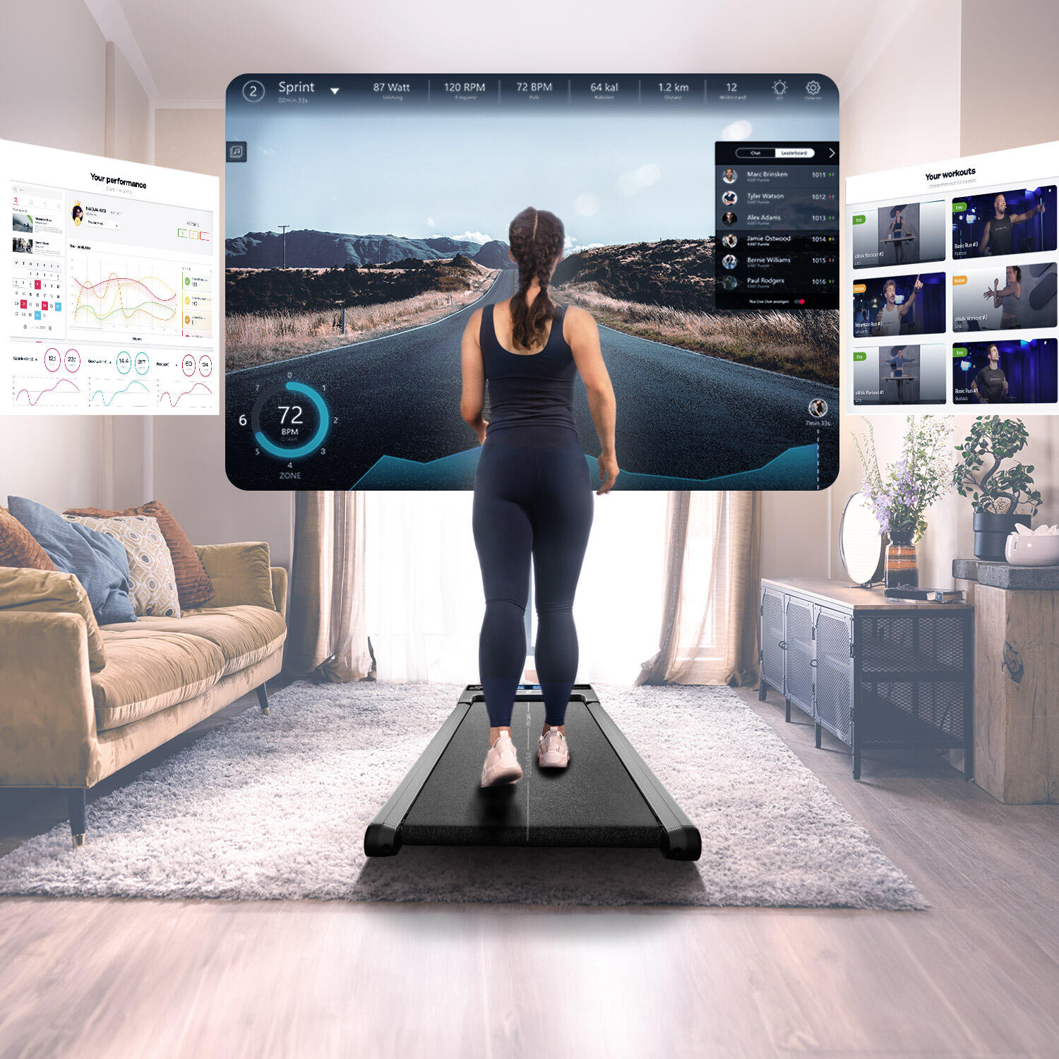 Sportstech sWalk Lite - Tapis roulant de bureau innovant 7/7