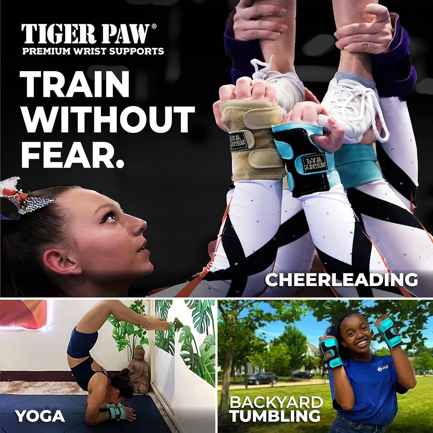 Wrist Support Gymnastics - Tiger Paws - Adjustable - Leather 6/7