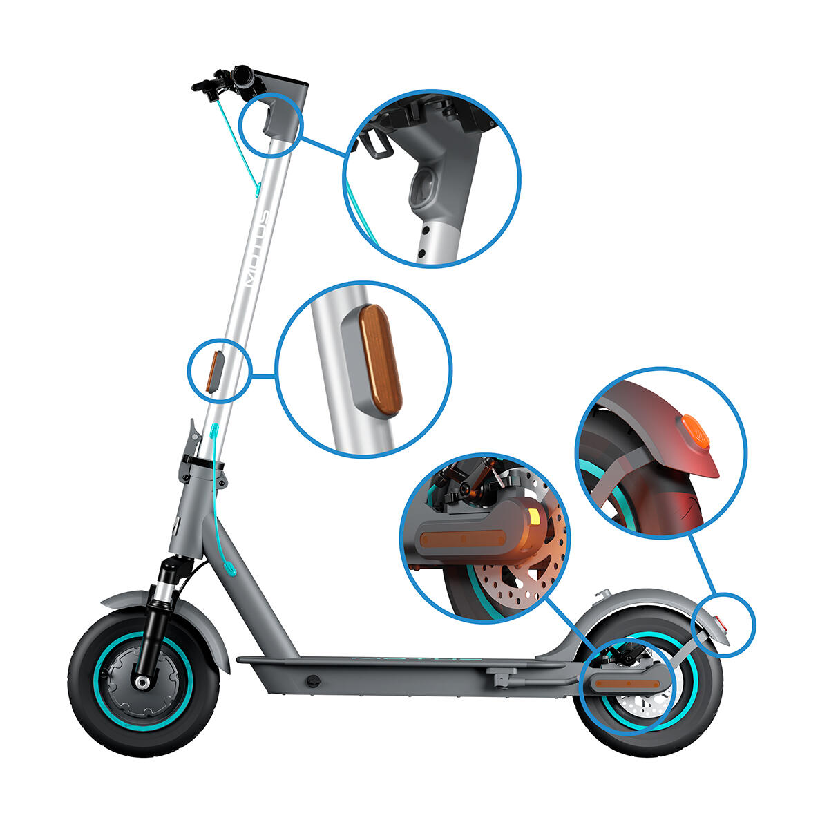 Second Life Hulajnoga elektryczna Motus Scooty 10 Lite Gen 6, 700W - stan dobry 5/7