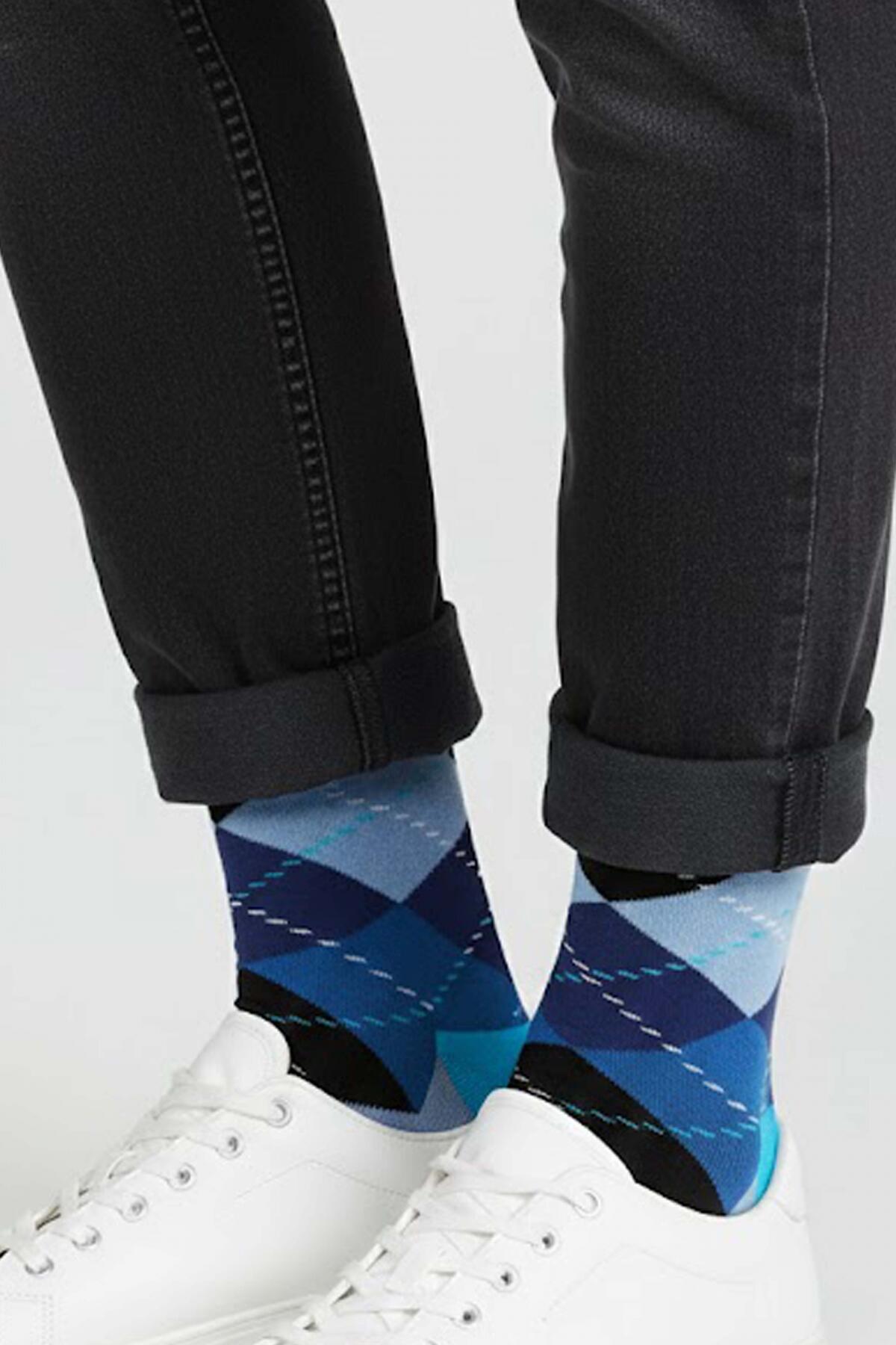 Meias Happy Socks Modelo P003220 Cor Azul 5/5
