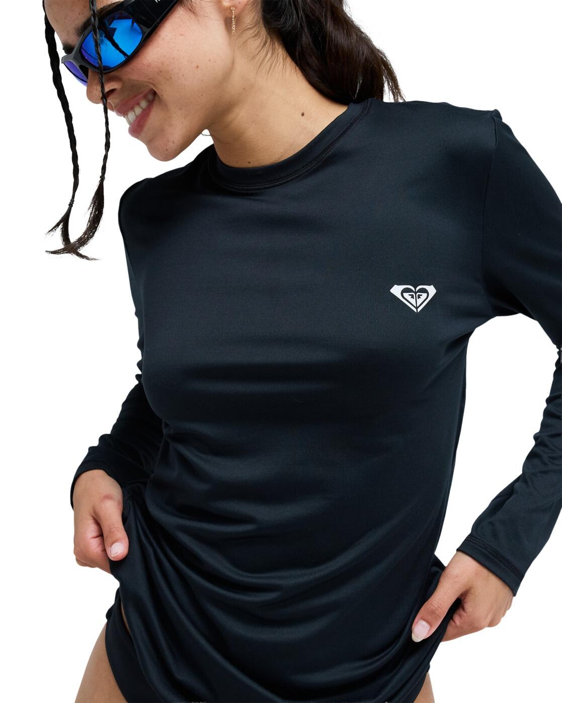 Lycra manches longues HAPPY WAVES Noir Femme 4/4