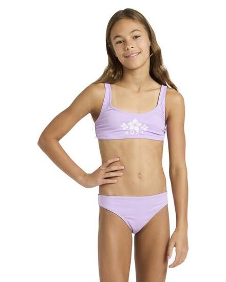 Zweiteiliges Bralette-Bikini-Set SOLID ACTIVE Grün Mädchen 6-16