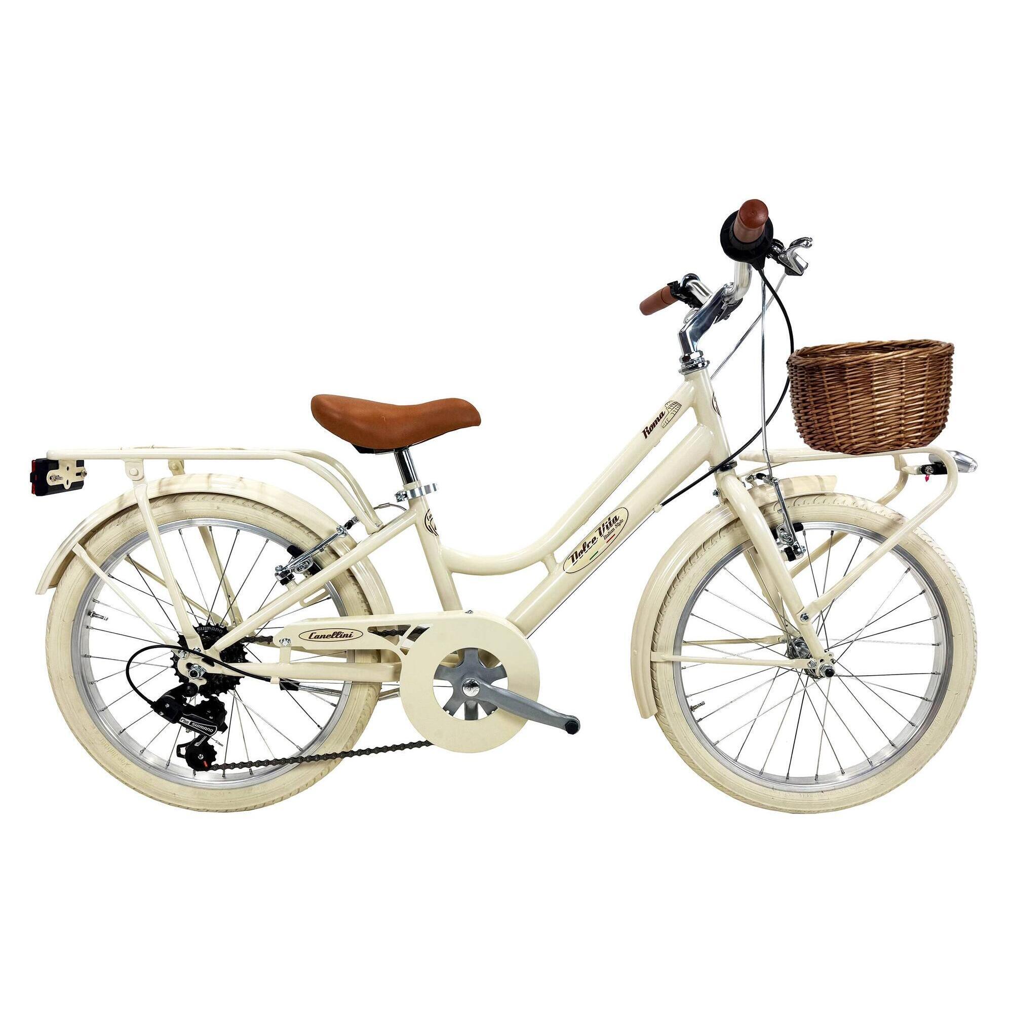 CANELLINI Dívčí kolo Dolce Vita by Canellini ROMA 20" 6 rychlostí s košíkem