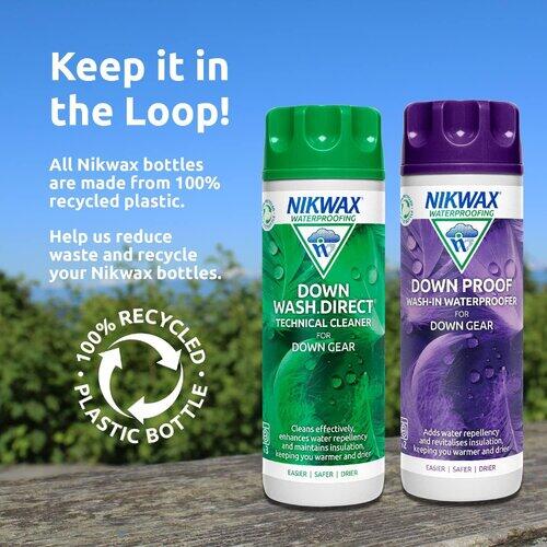Pack Limpieza e Impermeabilizante Plumas Trekking Nikwax Down Wash & Proof 300ml 2/5