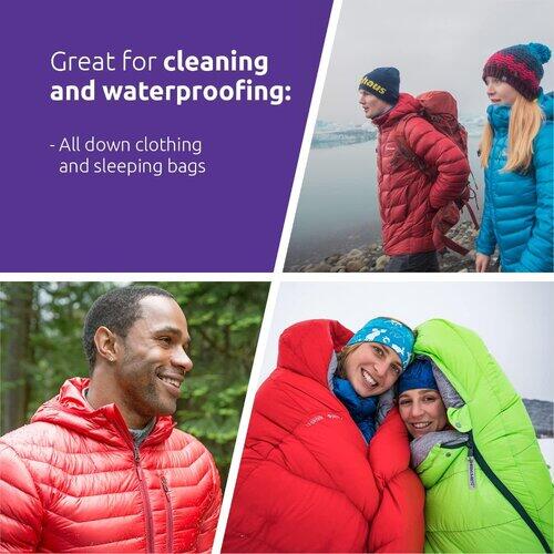 Pack Limpieza e Impermeabilizante Plumas Trekking Nikwax Down Wash & Proof 300ml 4/5