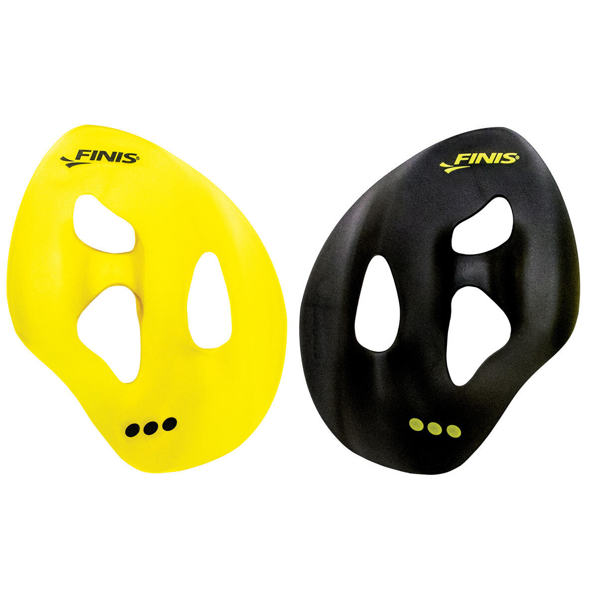 Pagaies sans élastiques pour isoler groupes musculaires Iso Hand Jaune-Noir 2/5