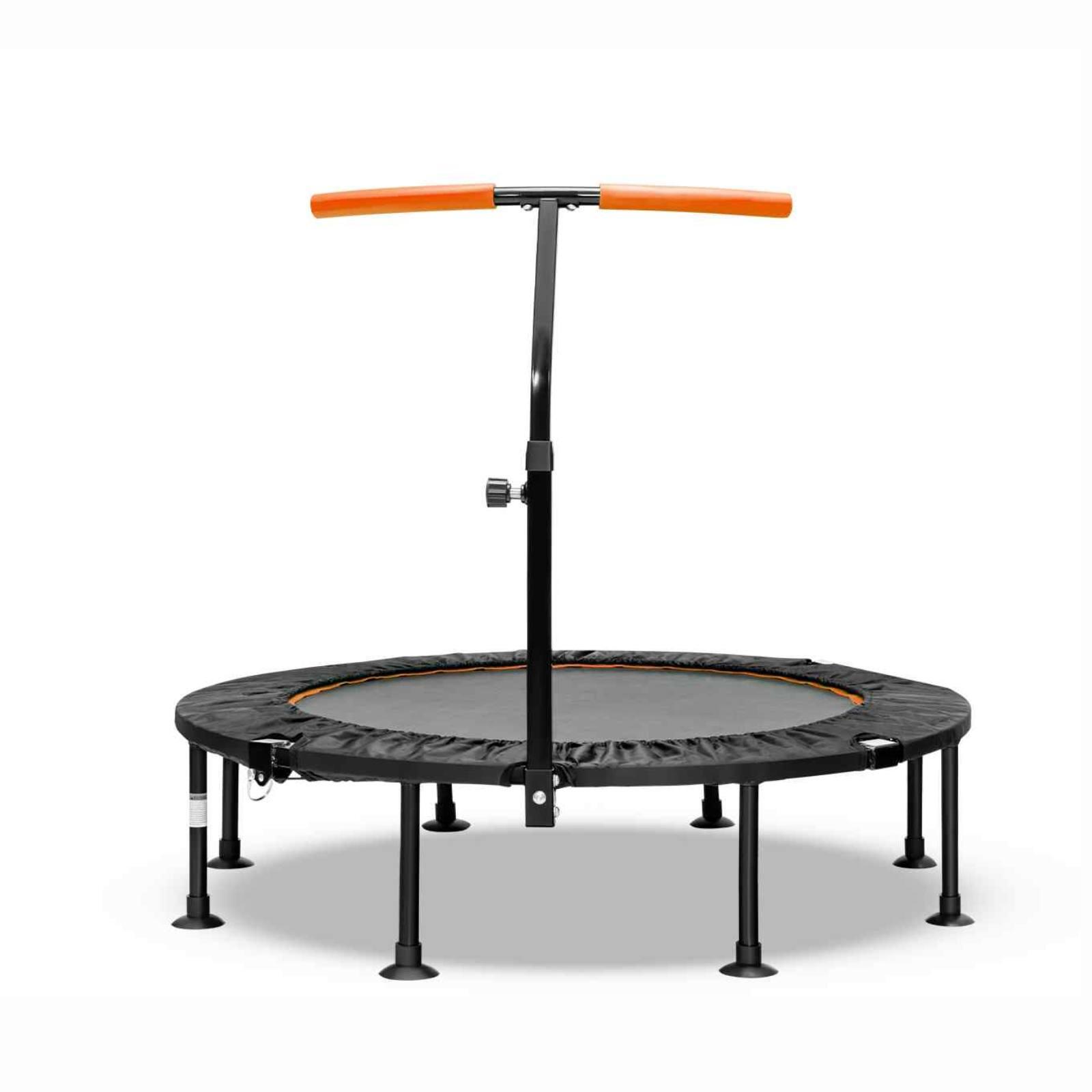 Costway Foldable Mini Trampoline Indoor Exercise w/ Adjustable Springs