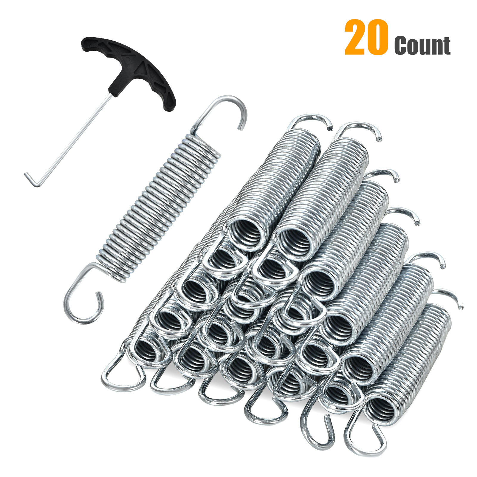 Costway 14cmx20 Trampoline Galvanized Steel Replacement Spring Rustproof w/Hook