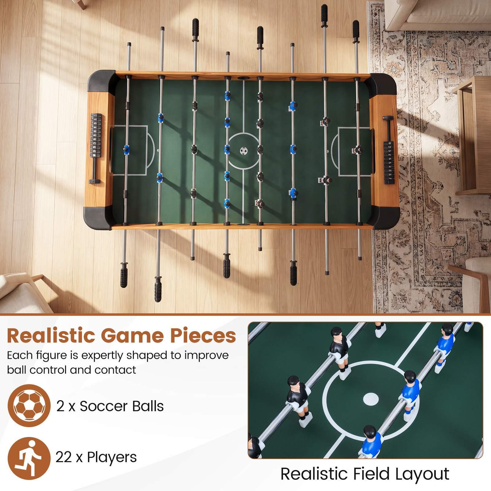 Football Table Size Costway Football Table 120CM Competition Full Size Soccer Game Table Set
