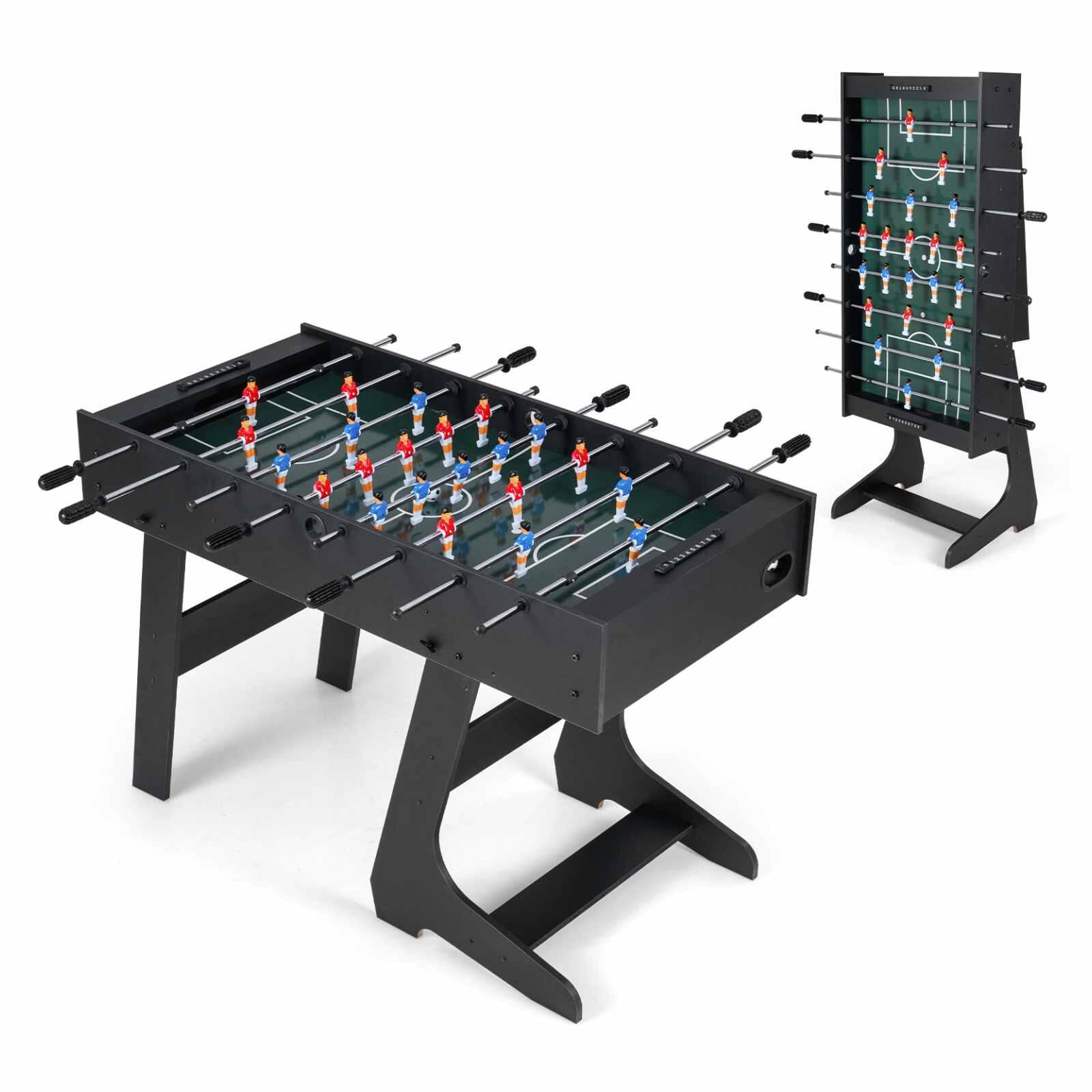 Costway Folding Football Table 121cm Soccer Game Table w/22 Players