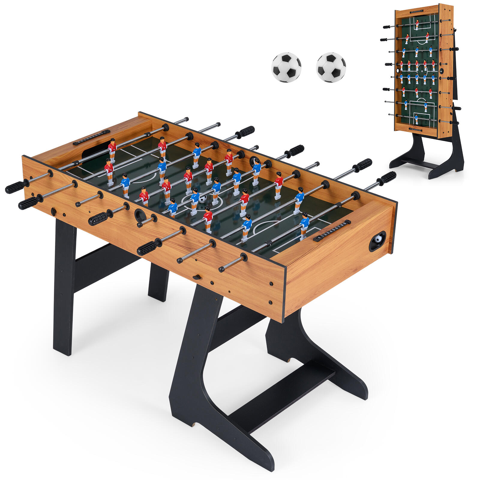Costway 121cm Foldable Football and Soccer Table Game