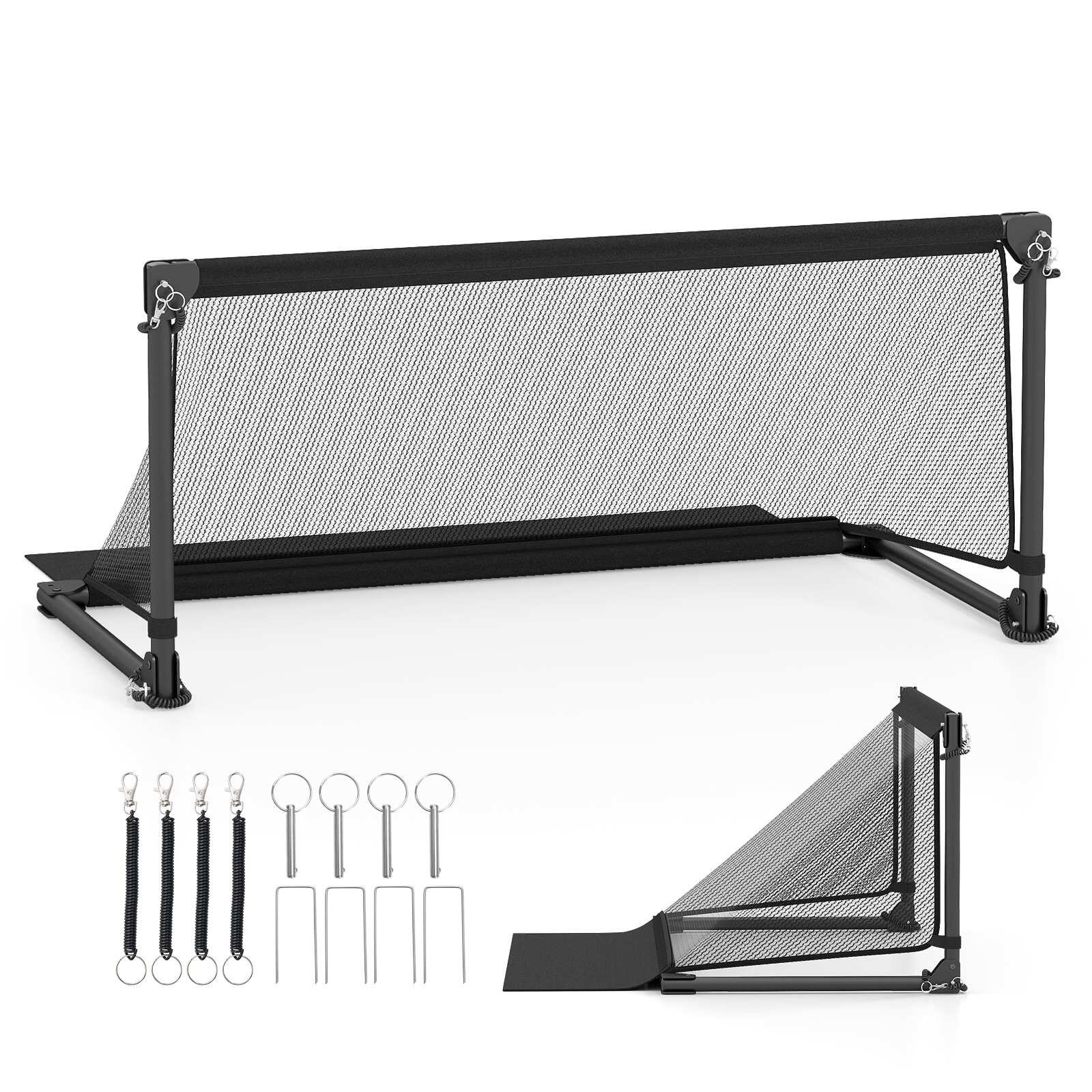 Costway 100x50x47CM Soccer Goal Portable Training Equipment w/ Metal Frame
