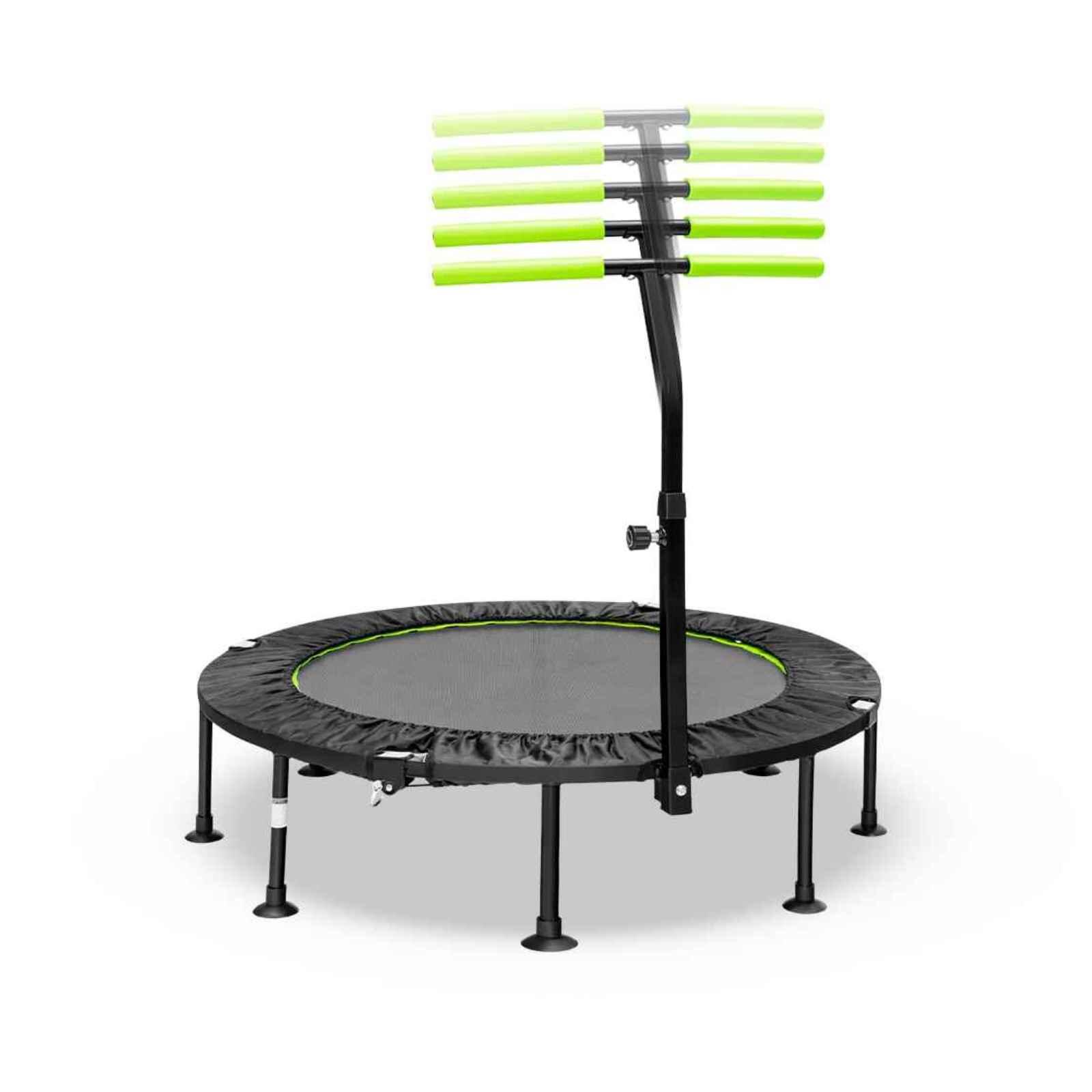 Costway Foldable Mini Trampoline Indoor Exercise w/ Adjustable Springs