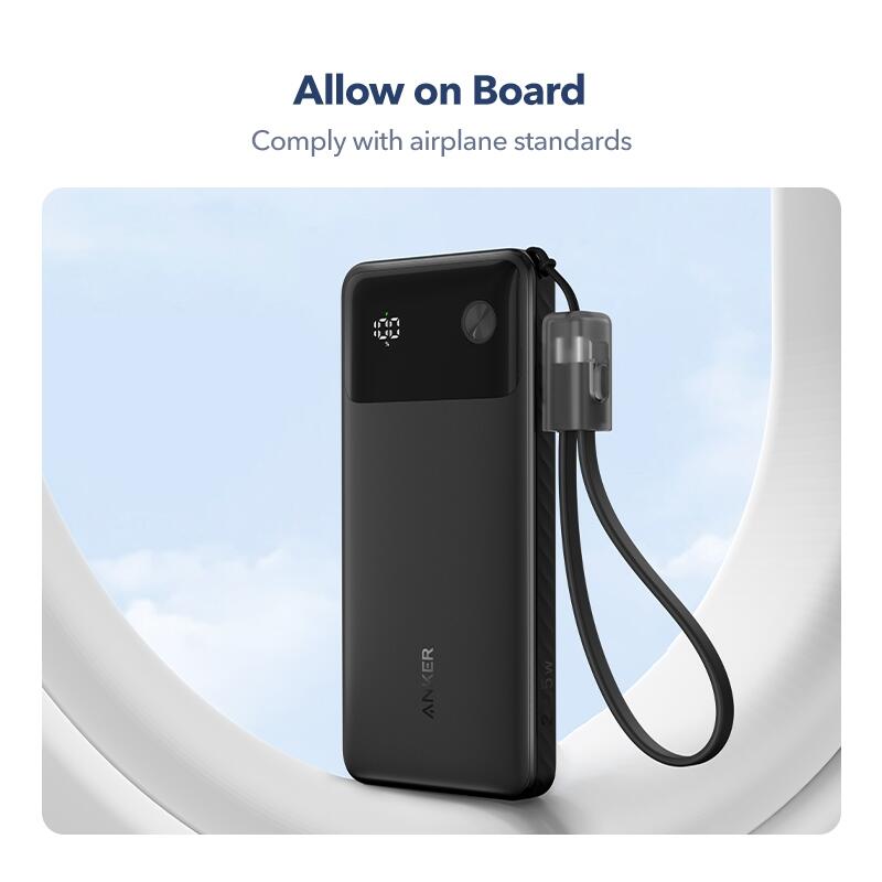 Anker Power Bank 10000mAh 22.5W with USB C Lanyard Cable A1388