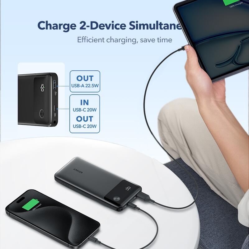 Anker Power Bank 10000mAh 22.5W with USB C Lanyard Cable A1388