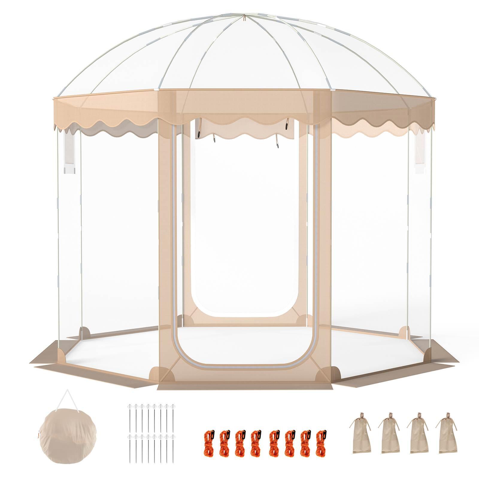 Costway 305x305CM Pop Up Bubble Tent Waterproof Instant Igloo PVC Shelter