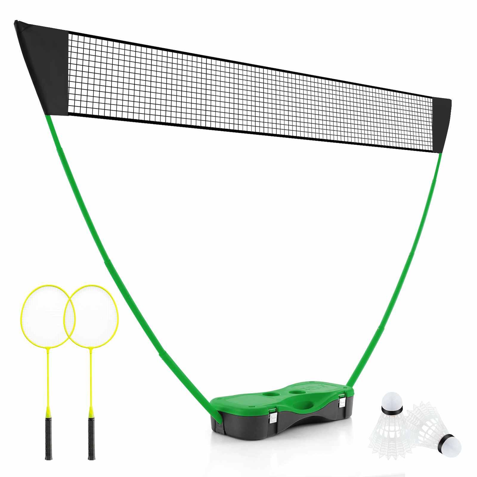 Costway Portable Foldable Badminton Tennis and Volleyball Net Outdoor Kit