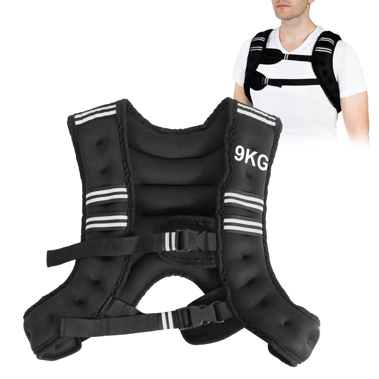 Costway 9kg Weighted Vest Strength Training Exercise Vest with Mesh Bag