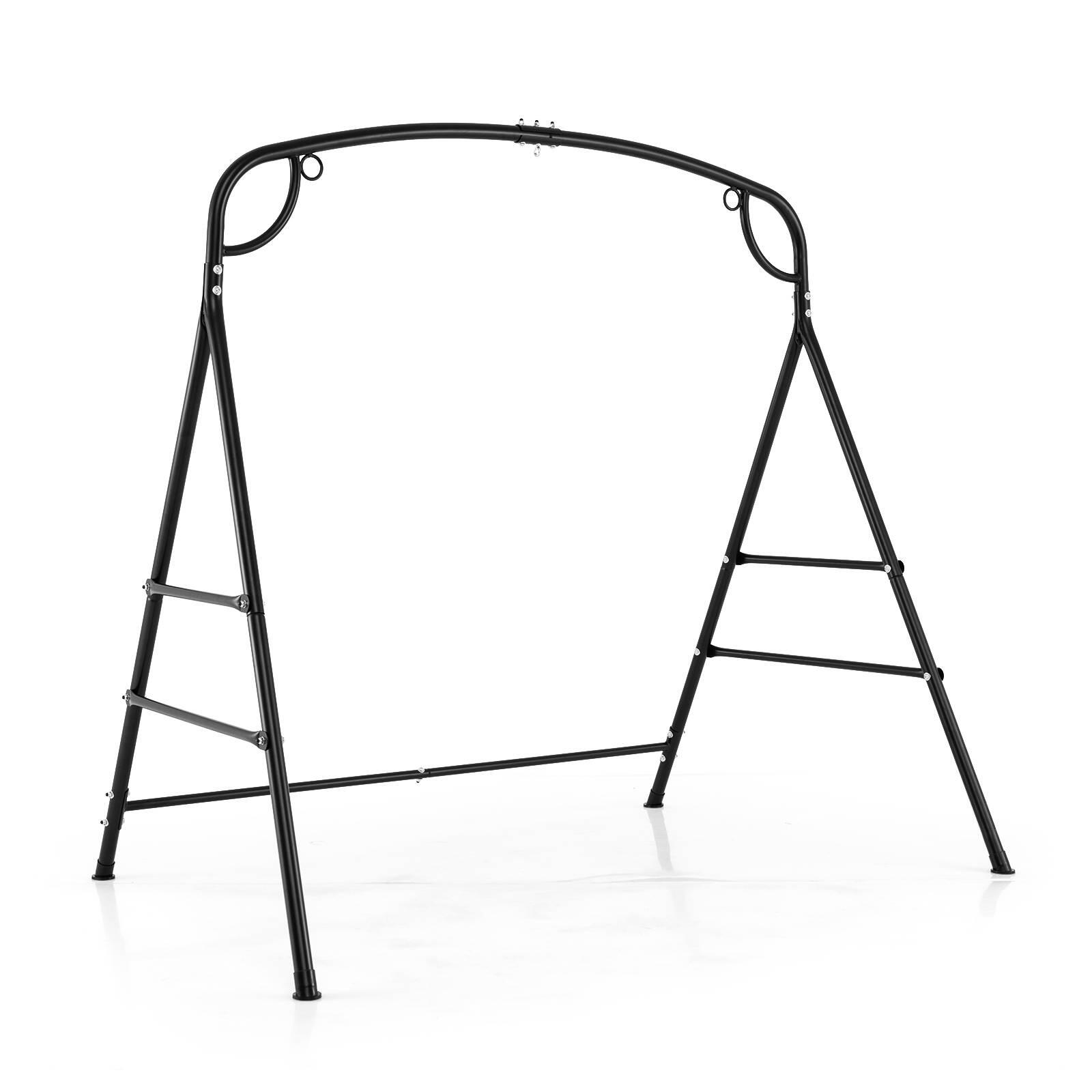 Costway Outdoor Swing Frame Heavy Duty Metal Stand Support with Side Bars