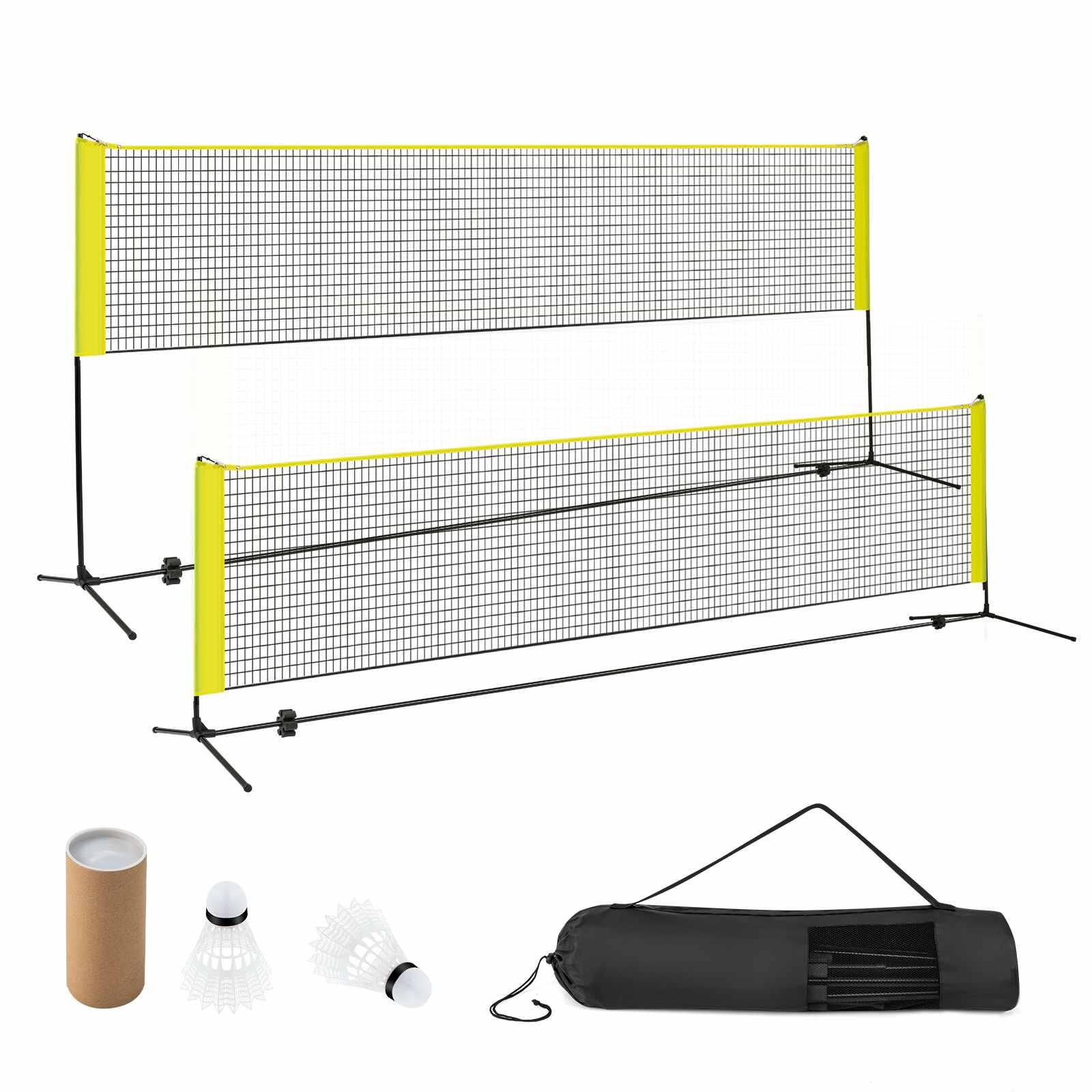 Costway Adjustable Badminton Tennis Net Set Portable Volleyball Outdoor Sport