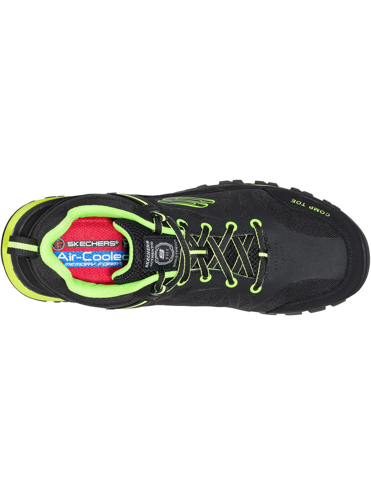 Skechers Herren GATLON - STRIGAX H Arbeitsschuh 200188EC BKLM Schwarz/Grün 5/6