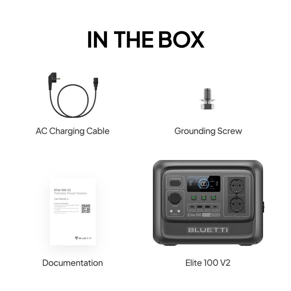 Estação de energia portátil Elite 100 V2 1024Wh gerador para camping , caravana 2/7