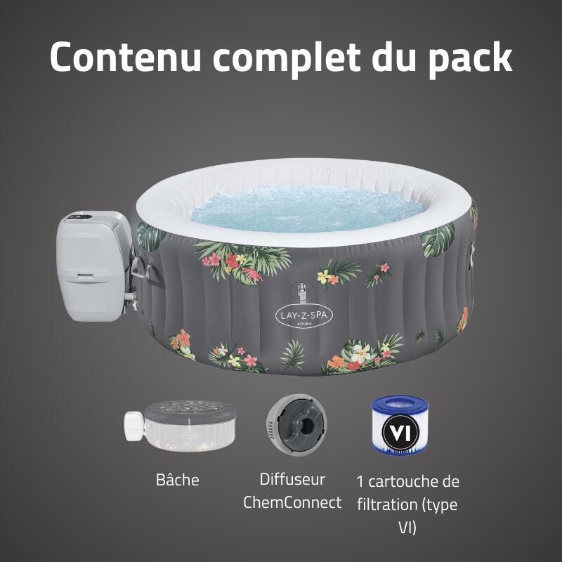 Bestway Spa gonflable rond Lay-Z-Spa Aruba AirJet 2-3 personnes 6/10