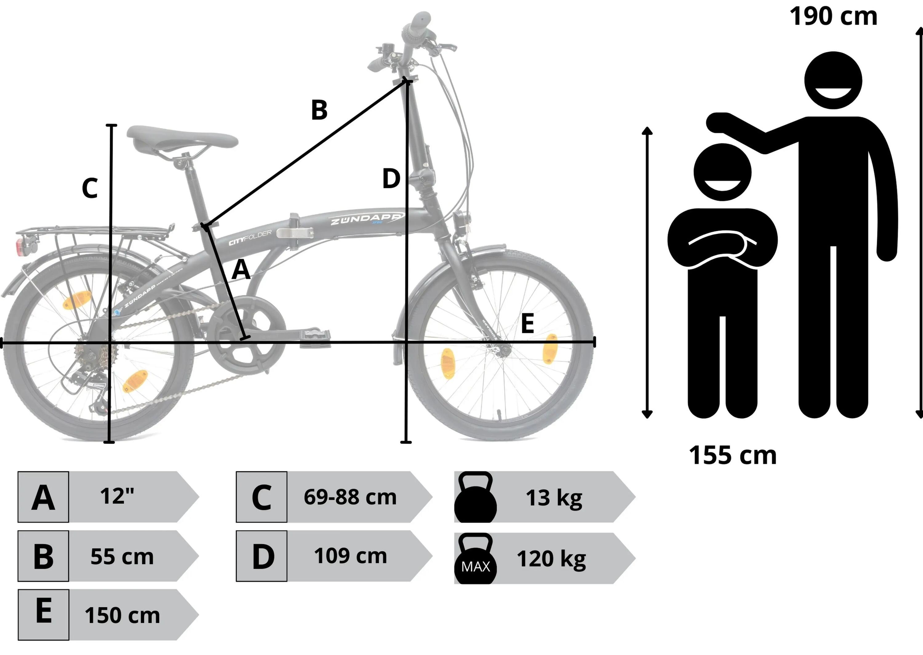 Rower Składany Zündapp ZF20 City Folder Koła 20" 3/7