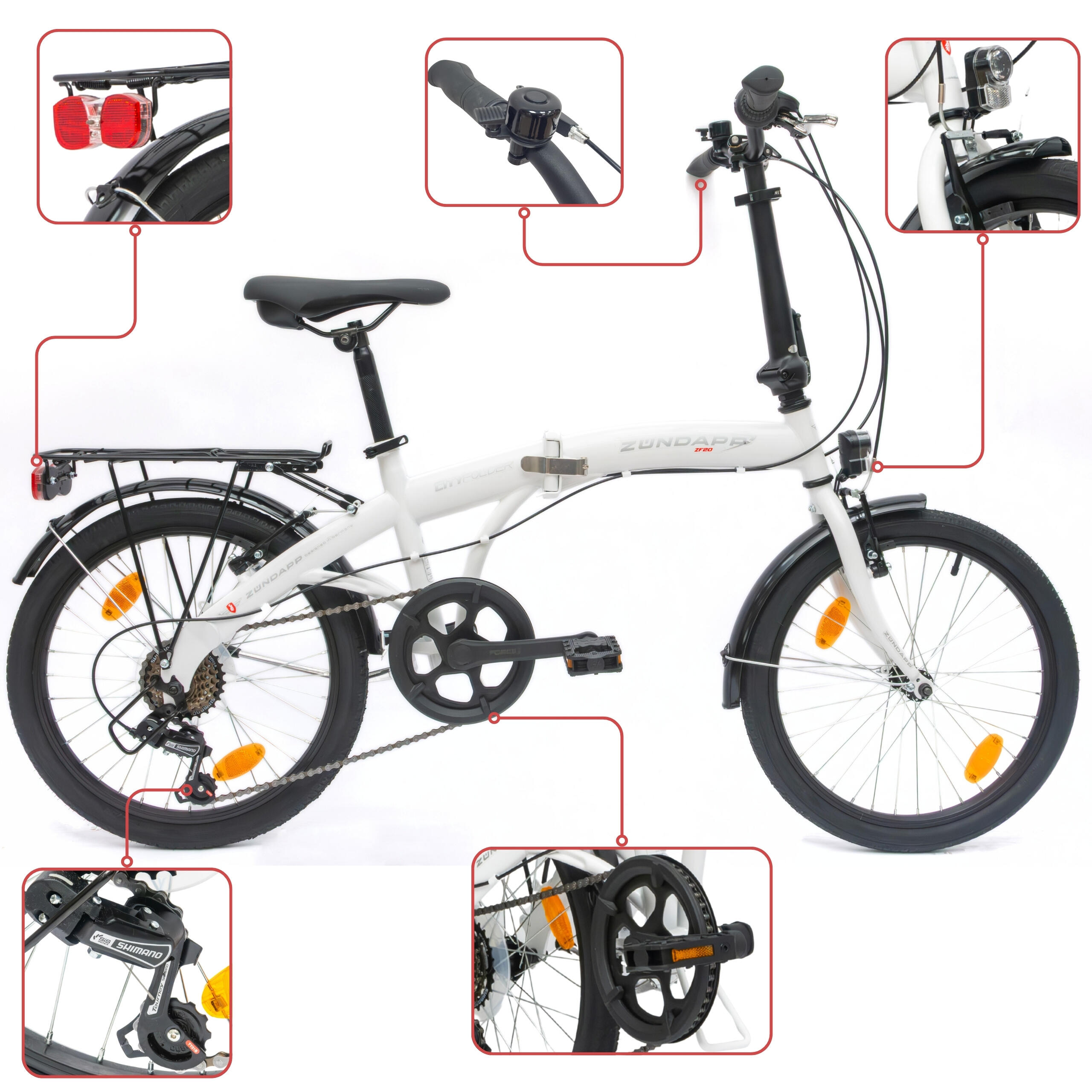 Rower Składany Zündapp ZF20 Koła 20" 4/7
