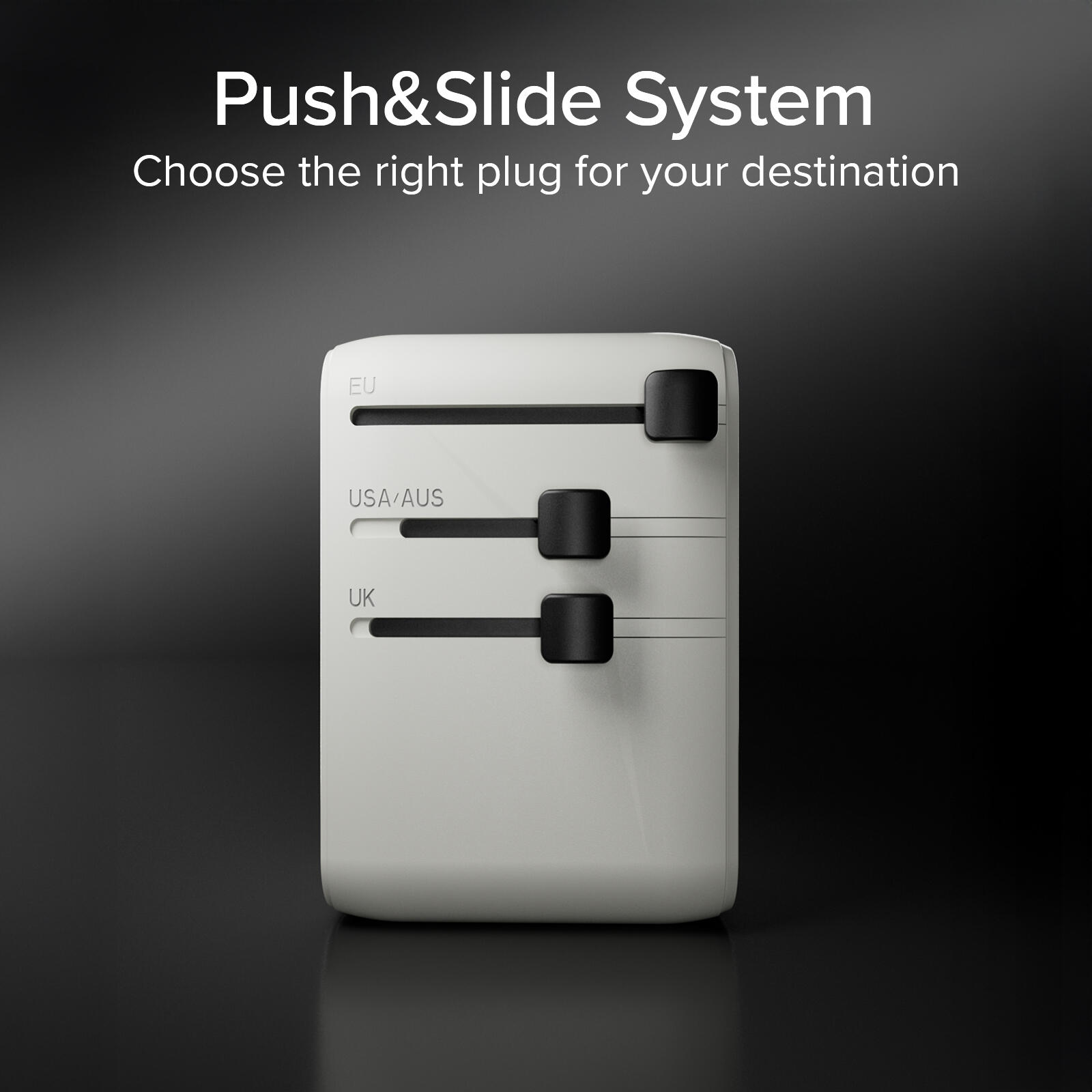 Adaptateur de voyage universel avec câble USB-C intégré 4/7