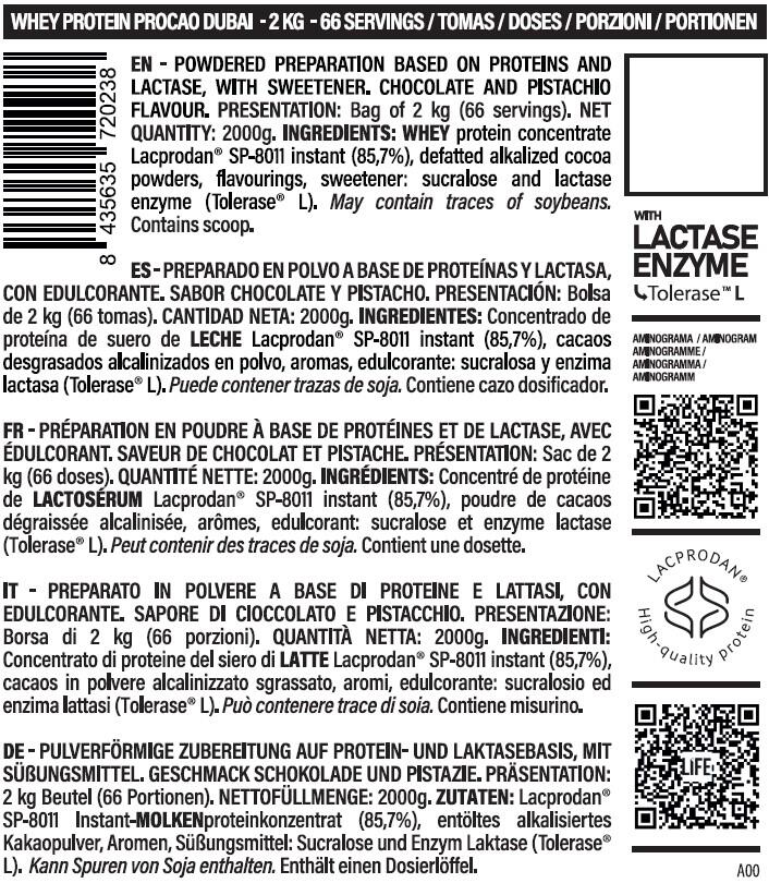 Whey protein procao - 2kg Procao Dubai de LifePRO 2/5