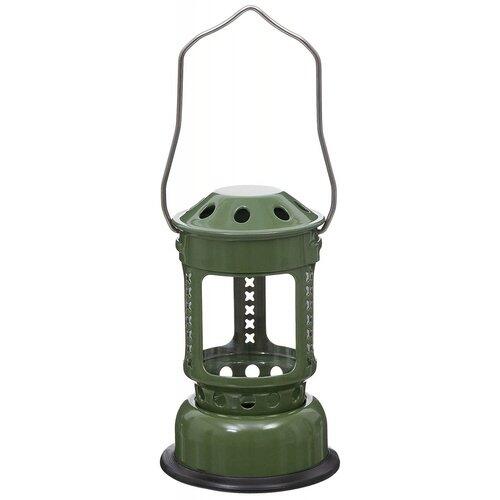 Farol de Camping FOX Outdoor Mini para Velas de Té Oliva Aluminio y Cristal 3/4