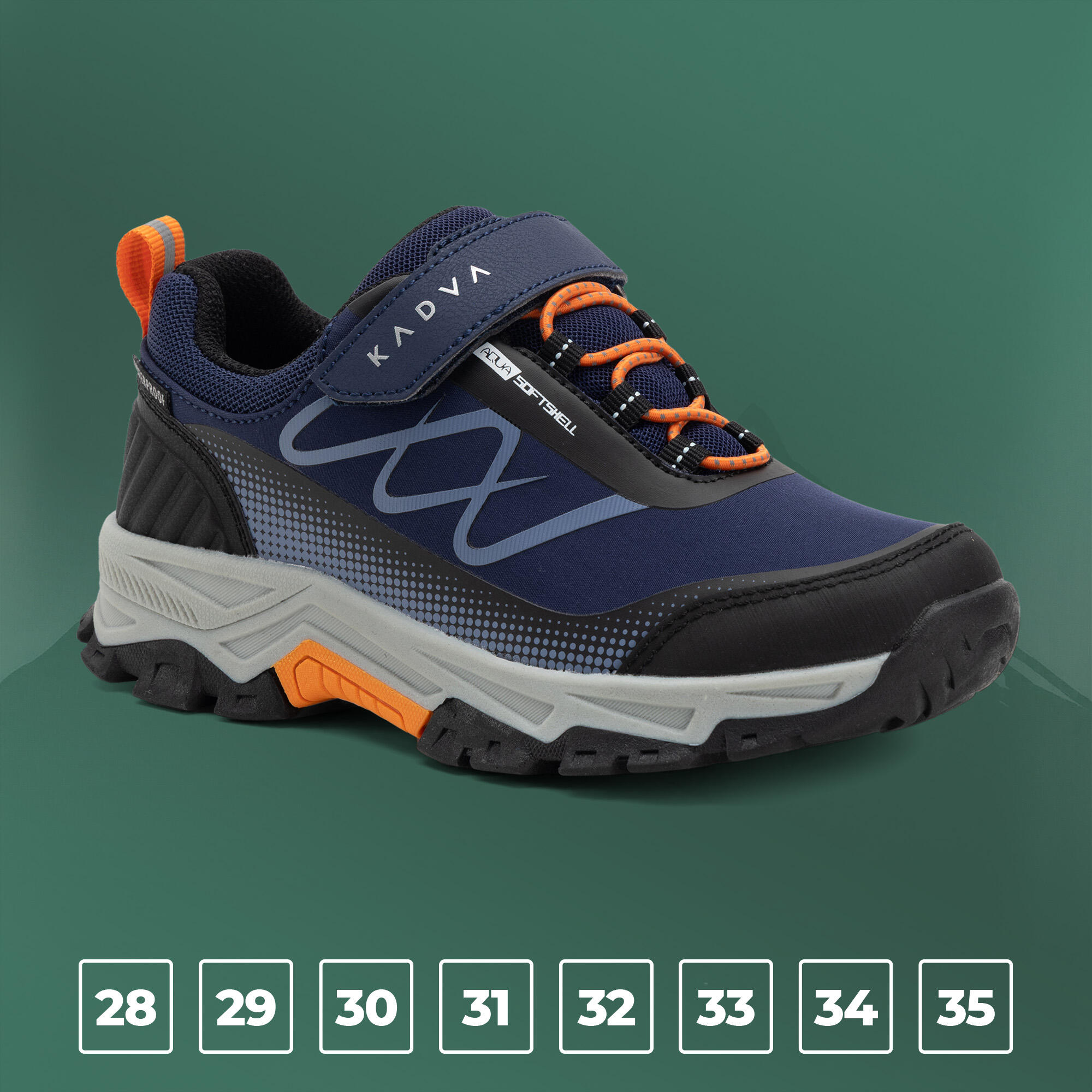 Botas de trekking infantiles Kadva Rocky Trail Low WaterProof Softshell 2/6