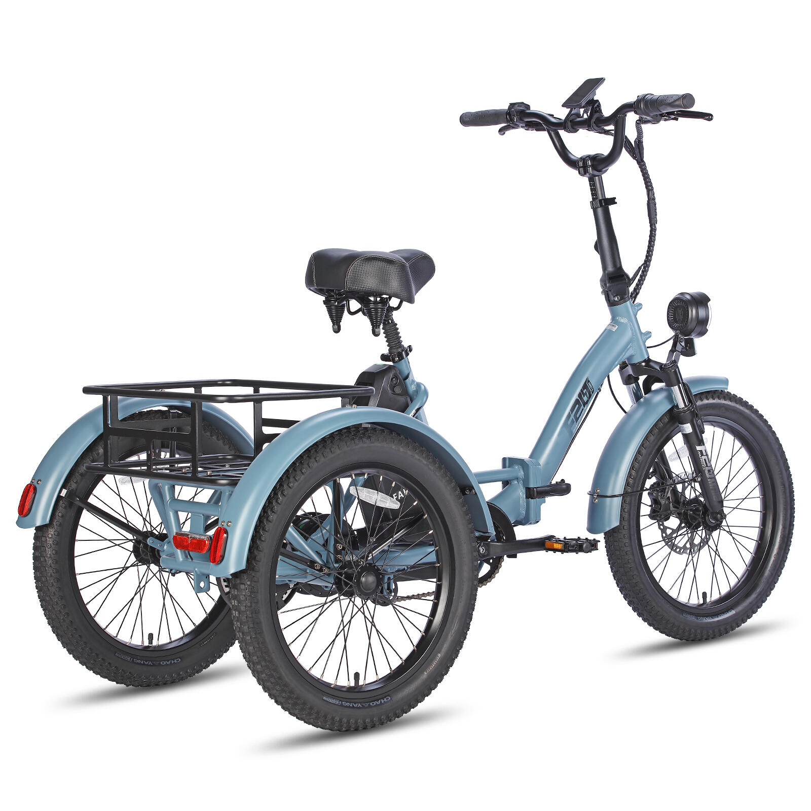 Triciclo eléctrico Fafrees F20 Mate, batería de 48 V y 20 Ah, frenos hidráulicos 2/7