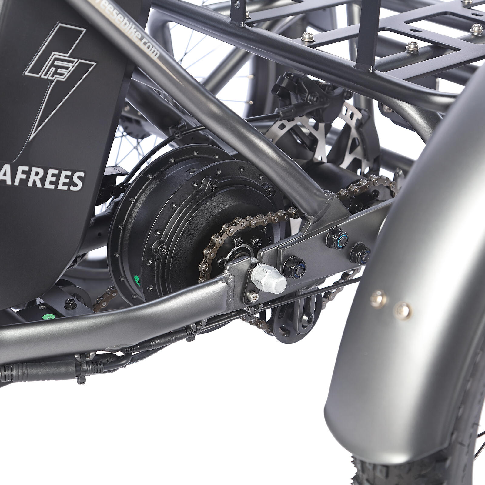 Triciclo eléctrico Fafrees F20 Mate, batería de 48 V y 20 Ah, frenos hidráulicos 7/7