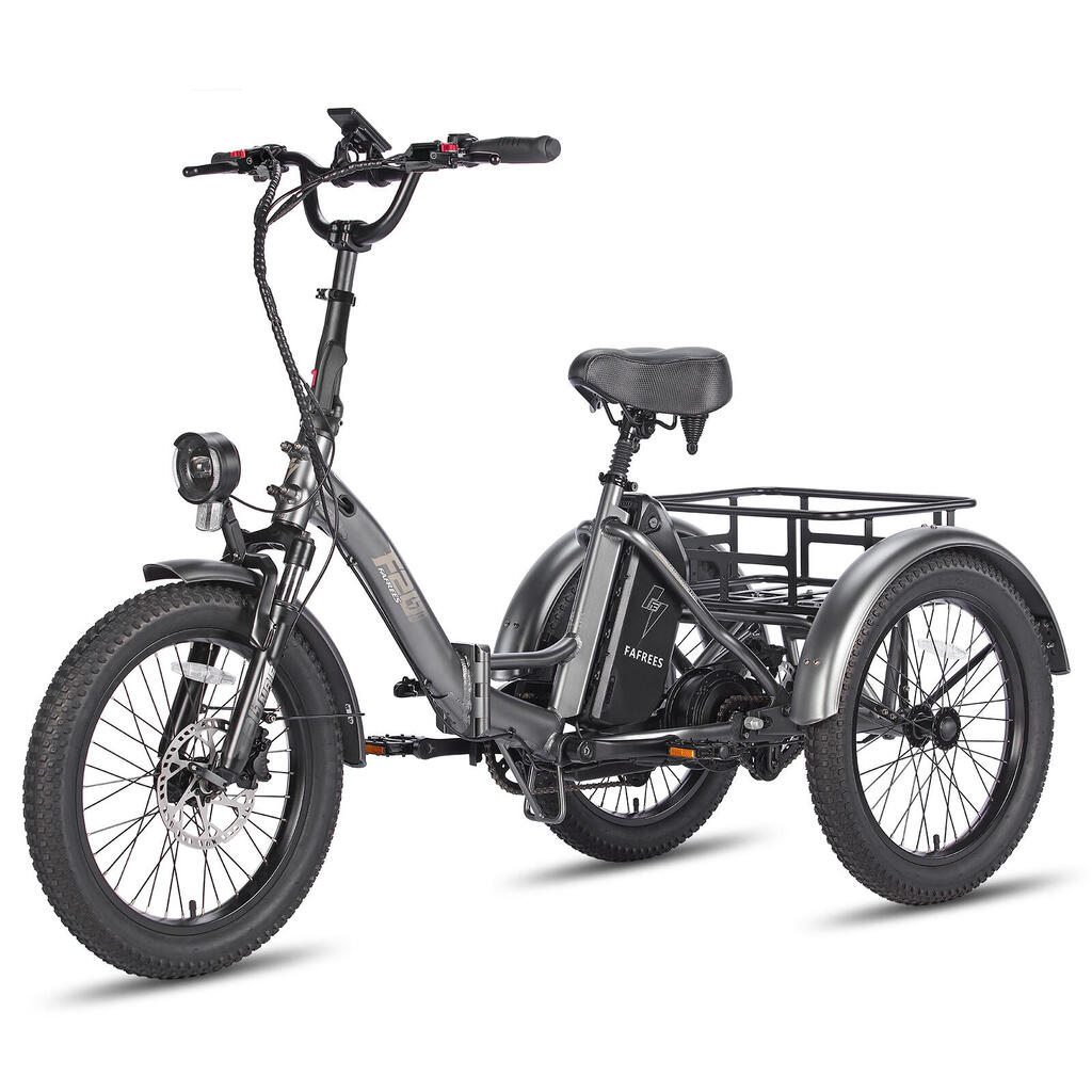 Unisex Adult City Cycling Foldable Electric Cargo Trike 250W 48V 18.2Ah F20 Mate