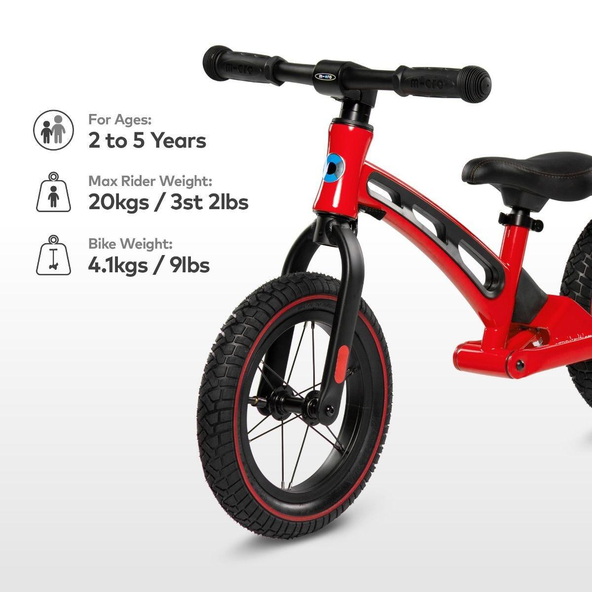Balance Bike Deluxe Czerwony 3/5