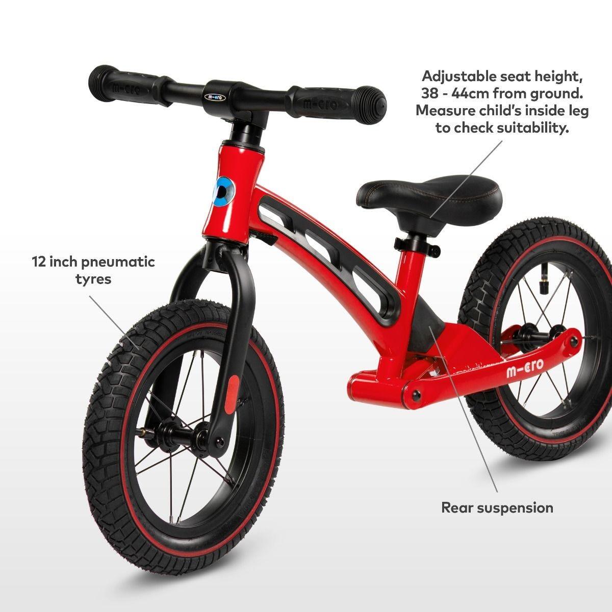Balance Bike Deluxe Czerwony 2/5