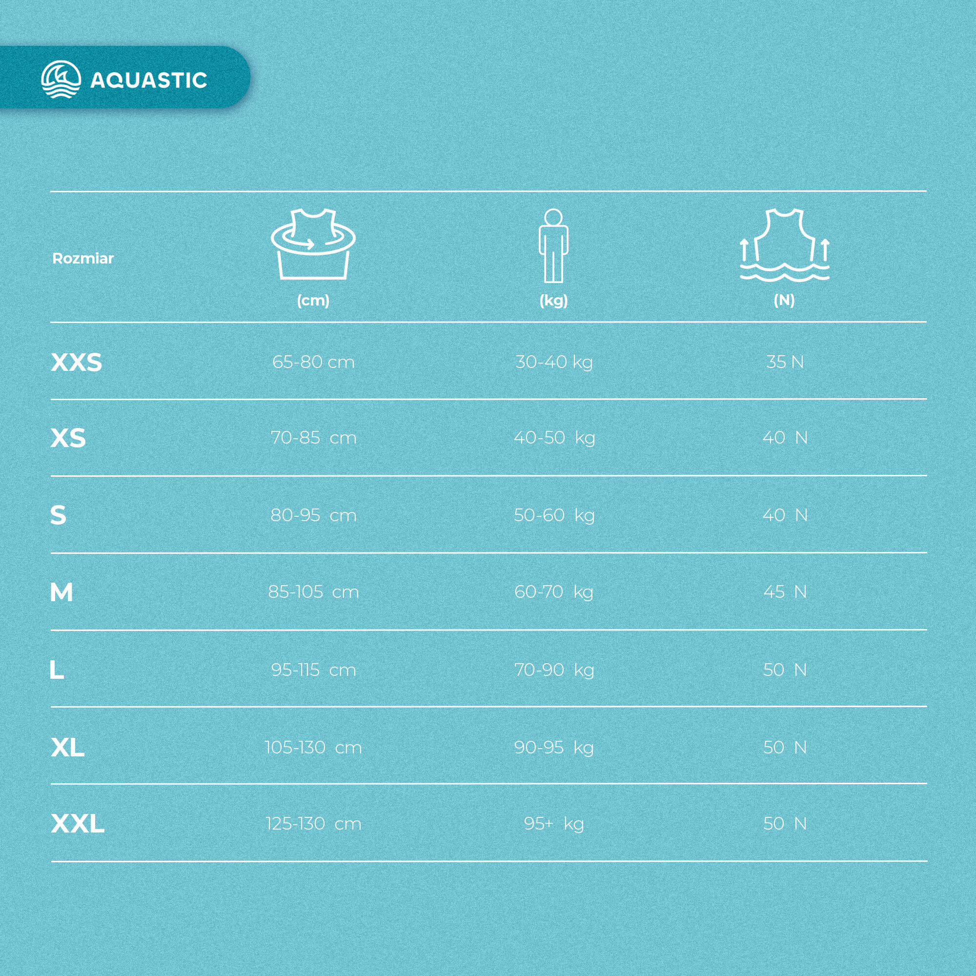 AQUASTIC Classic 50N zwemvest 2/7