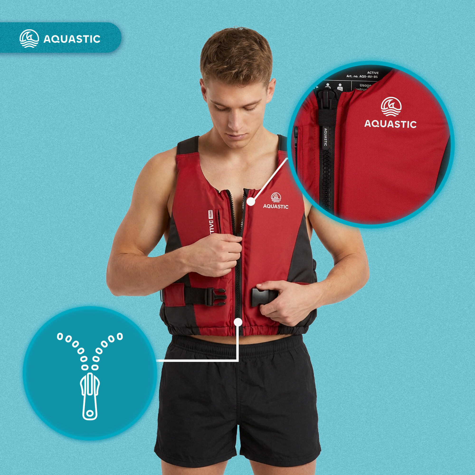 Colete salva-vidas AQUASTIC Active 50N 6/7