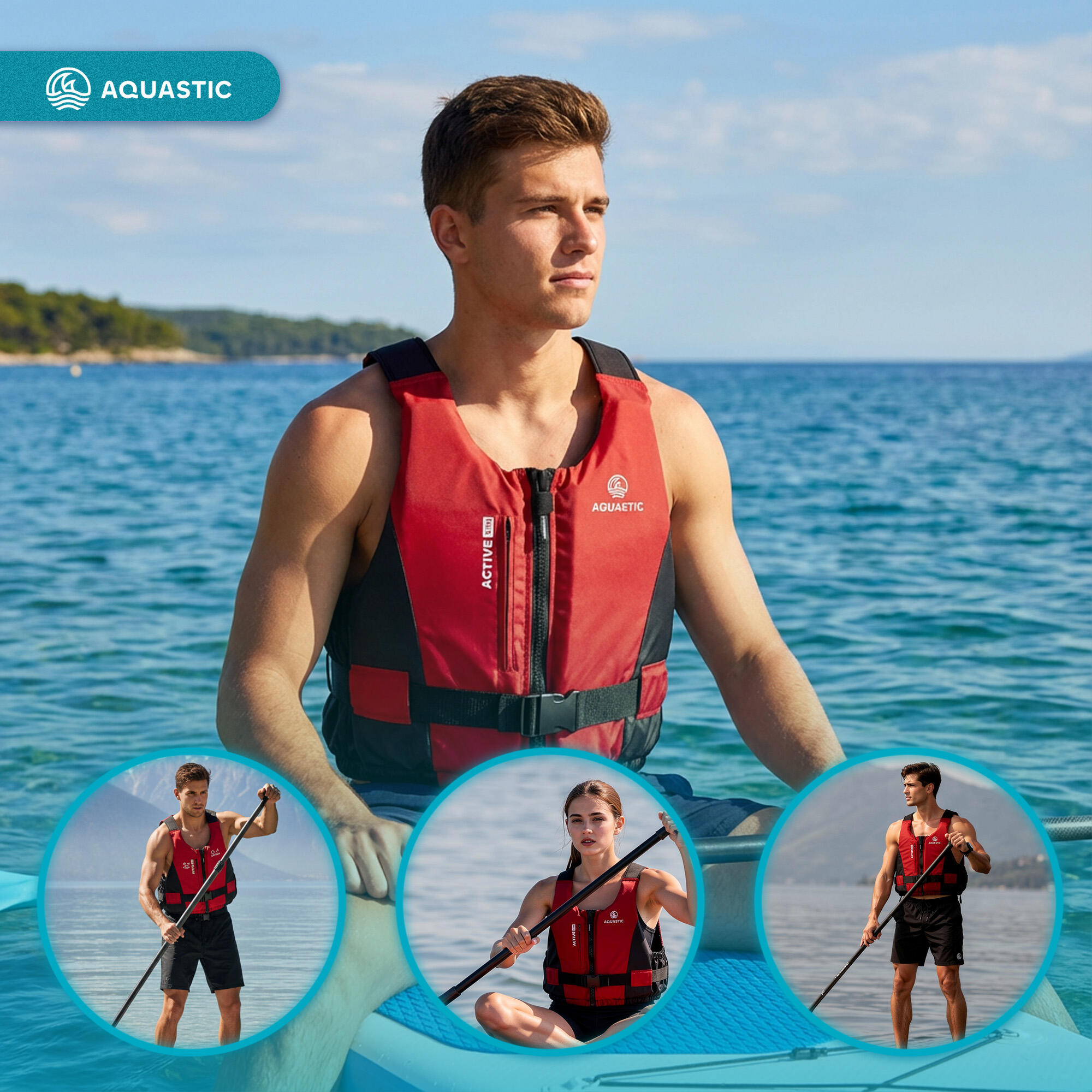 Colete salva-vidas AQUASTIC Active 50N 5/7